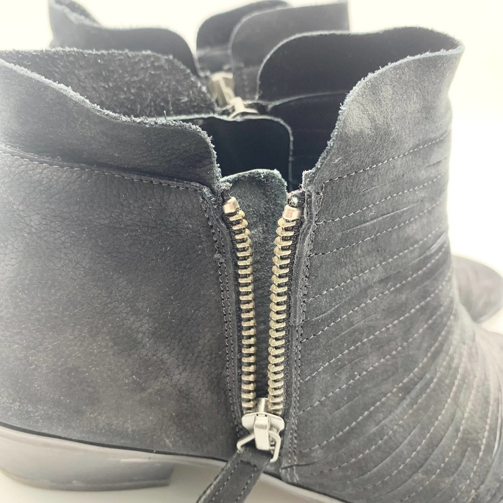 PAUL GREEN Malibu Nubuck Sliced Double Zip Booties - Picture 7 of 14